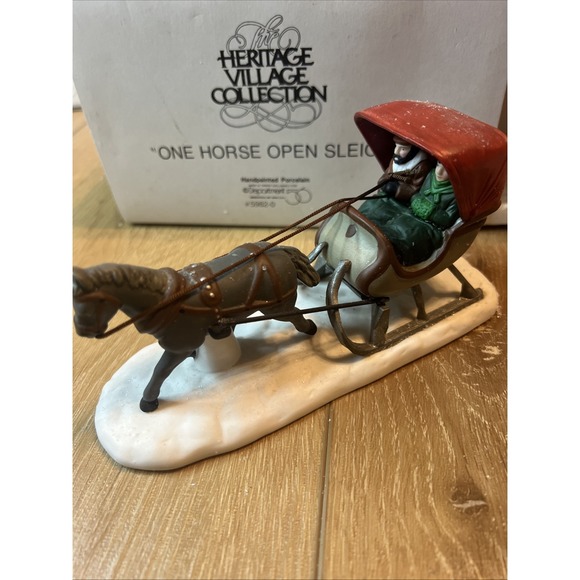 Department 56 Other - Dept 56  One Horse Open Sleigh Heritage Village Collection #5982-0 Retired Box